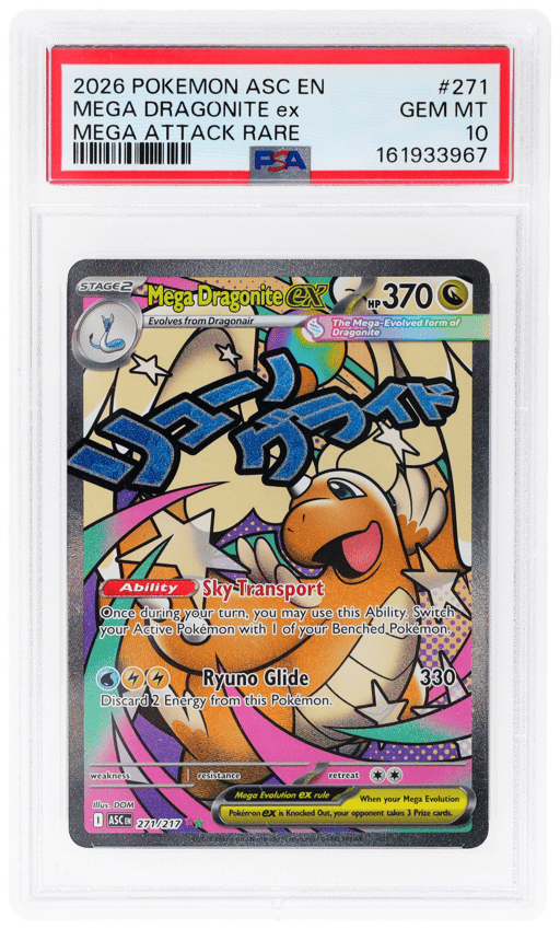 2026 Pokemon Ascended Heroes Mega Attack Rare Mega Dragonite Ex #271 PSA 10