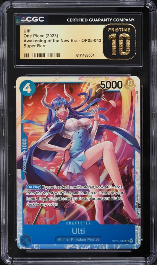 2023 One Piece Awakening Of The New Era SR Ulti #OP05-043 CGC 10 PRISTINE