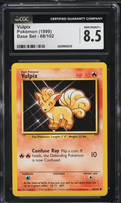 1999 Pokemon Base Set Vulpix #68