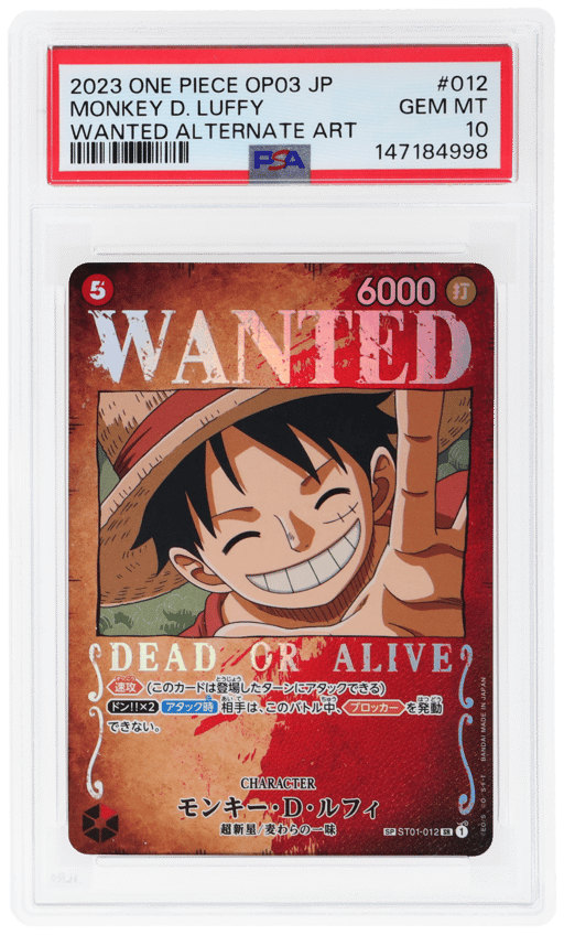 2023 One Piece Pillars of Strength Japanese Monkey D. Luffy #ST01012 PSA 10