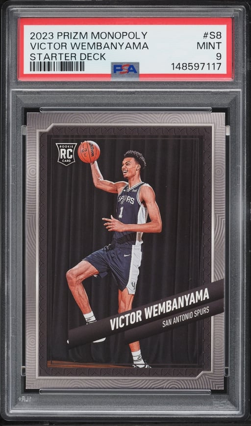 2023 Panini Prizm Monopoly Starter Deck Victor Wembanyama ROOKIE #S8 PSA 9 MINT