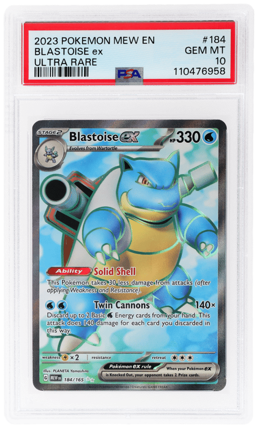 2023 Pokemon Scarlet and Violet 151 Ultra Rare Blastoise Ex #184 PSA 10