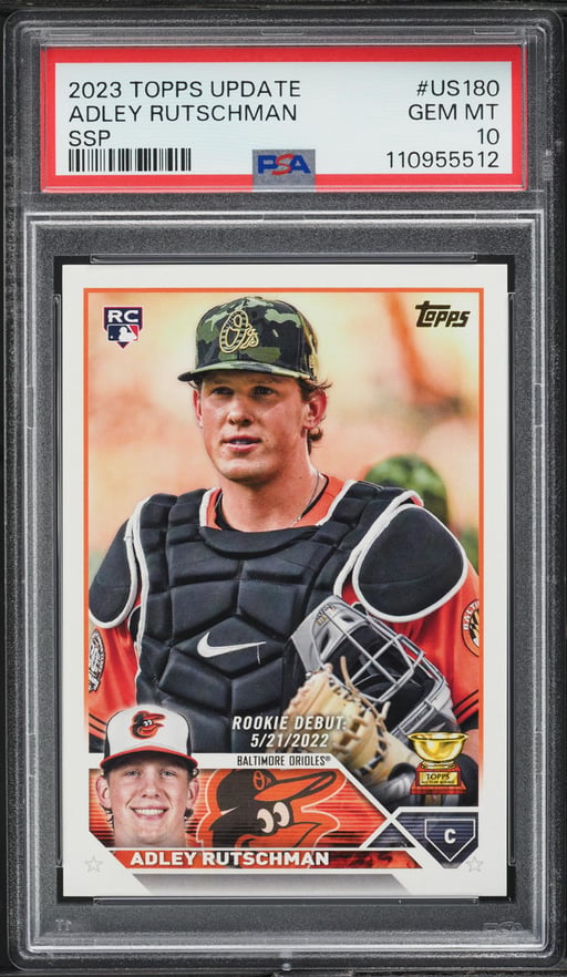 2023 Topps Update Adley Rutschman SSP ROOKIE #US180 PSA 10 GEM MINT