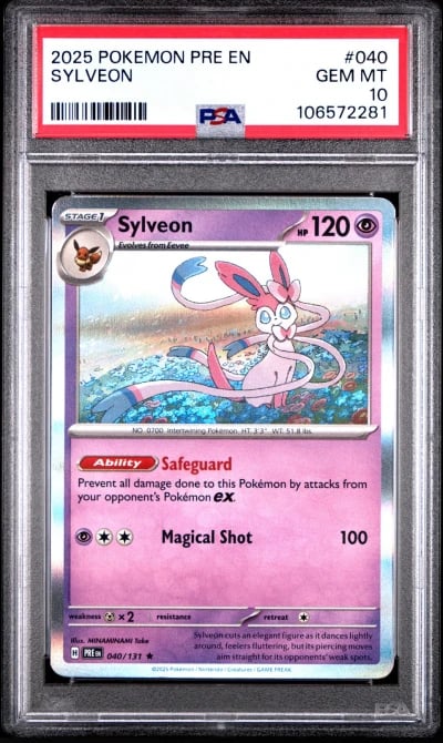 2025 POKEMON PRE EN-PRISMATIC EVOLUTIONS #040 SYLVEON PSA 10