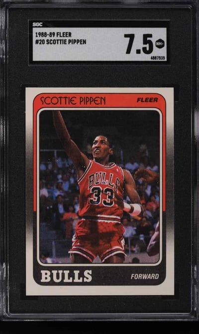 1988 Fleer Basketball Scottie Pippen ROOKIE #20 SGC 7.5 NRMT+