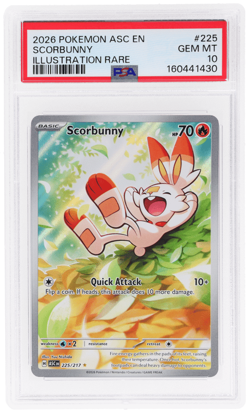 2026 Pokemon Ascended Heroes Illustration Rare Scorbunny #225 PSA 10