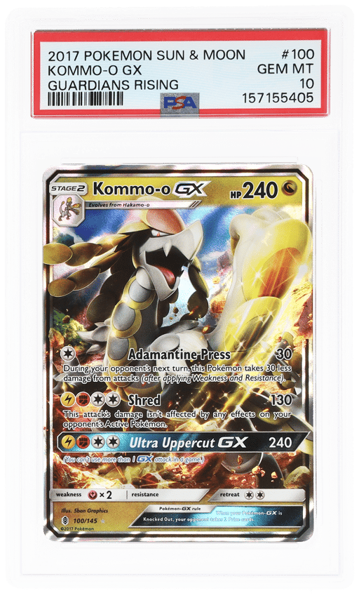 2017 Pokemon Sun and Moon Guardians Rising Kommo-O Gx #100 PSA 10