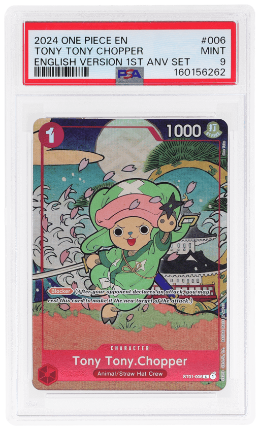 2024 One Piece Card Game Promos 1st Anniversary Set Tony Tony Chopper #ST01006 PSA 9