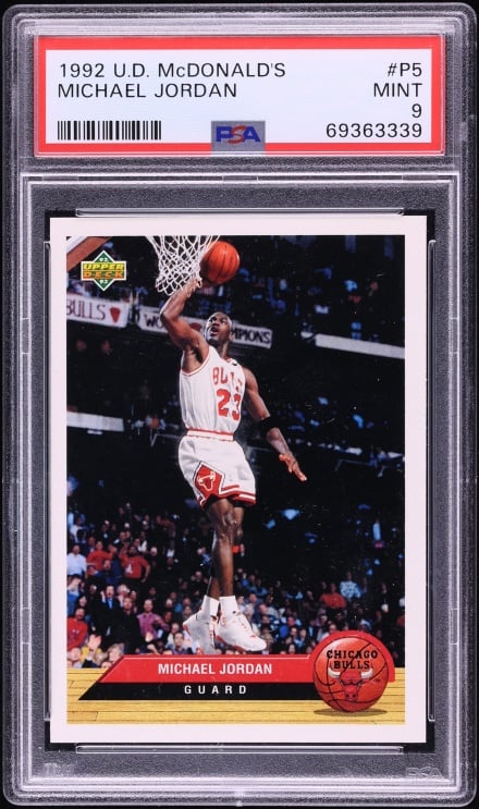 1992 Upper Deck McDonald's Michael Jordan #P5 PSA 9 MINT