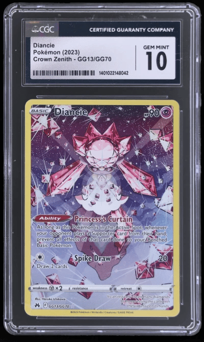 2023 Pokemon Sword and Shield Crown Zenith Galarian Gallery Diancie #GG13 CGC 10