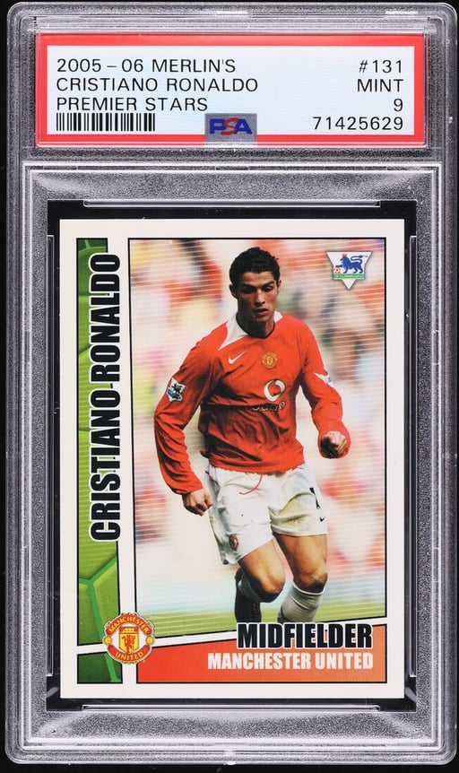 2005 Merlin's Premier Stars Cristiano Ronaldo #131 PSA 9 MINT