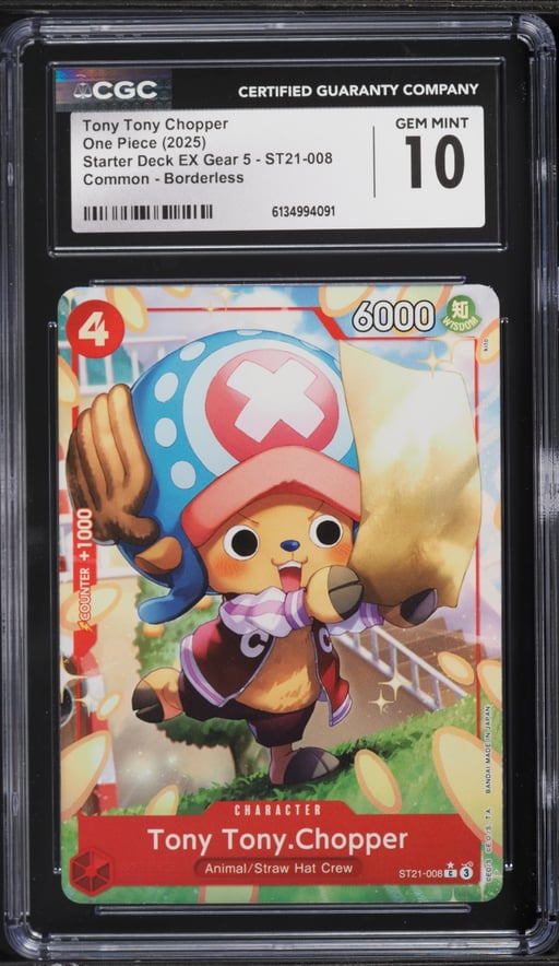 2025 One Piece Starter Deck EX Gear 5 Alt Art Tony Chopper #ST21-008 CGC 10 GEM MINT