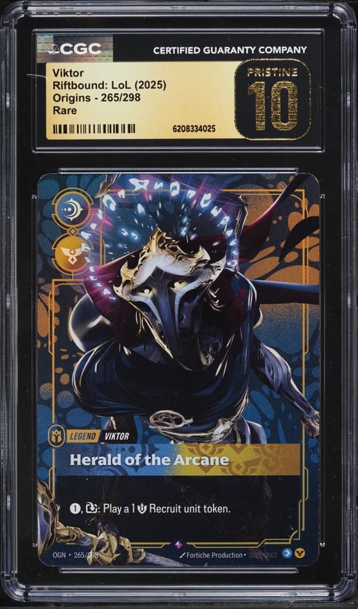 2025 Riftbound League Of Legends LoL Origins Viktor #265 CGC 10 PRISTINE