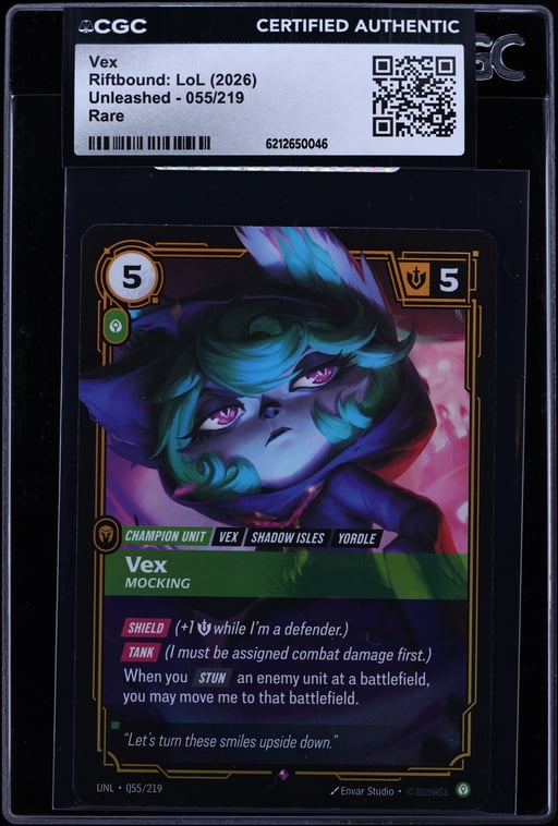 2026 Riftbound: LoL Unleashed Vex #055 CGC AUTH