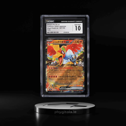 2025 Pokemon Japanese Mega Dream Ex Holo Ethan's Ho-Oh Ex #21 CGC 10 GEM MINT