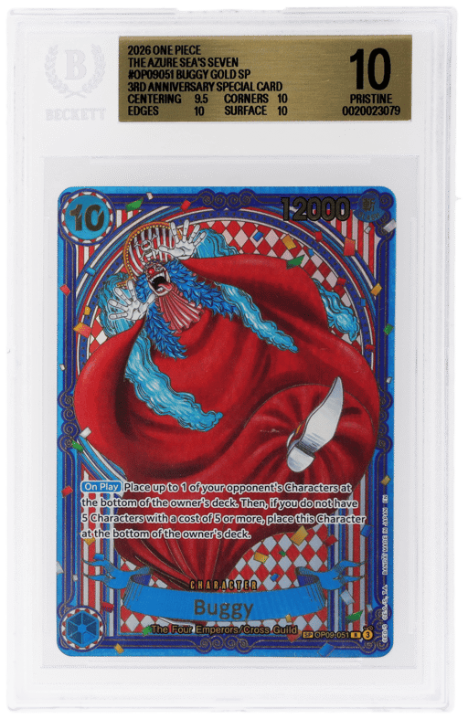 2026 One Piece the Azure Sea's Seven 3rd Anniversary Gold Buggy #OP09051 BGS 10