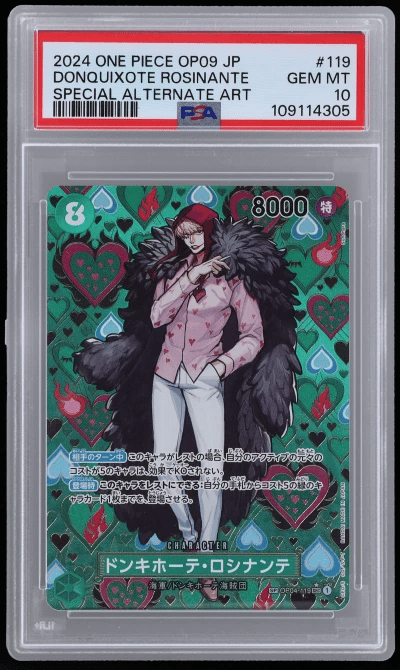 2024 One Piece Emperors In the New World Japanese Special Alternate Art Donquixote Rosinante #OP04119 PSA 10