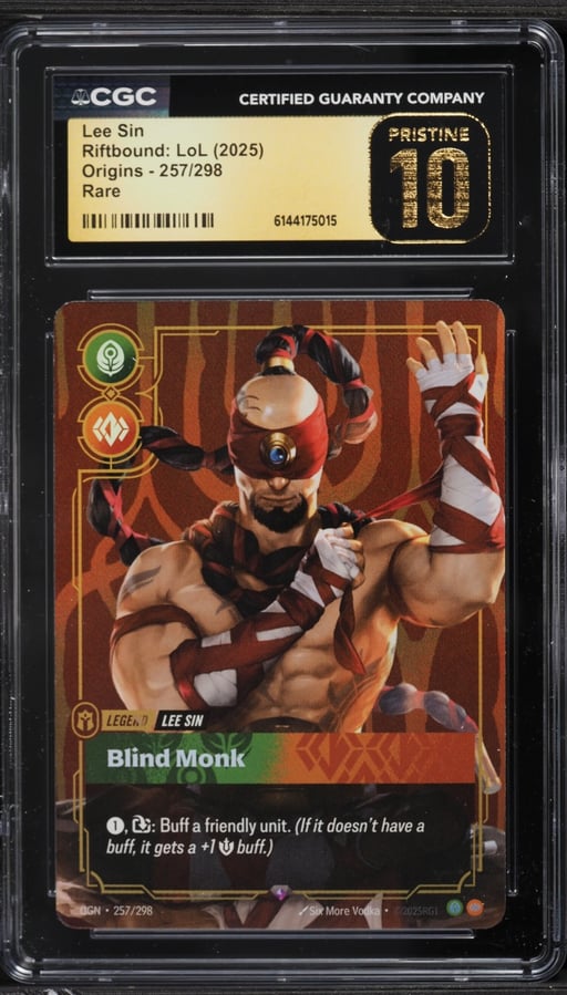 2025 Riftbound League Of Legends LoL Origins Lee Sin #257 CGC 10 PRISTINE