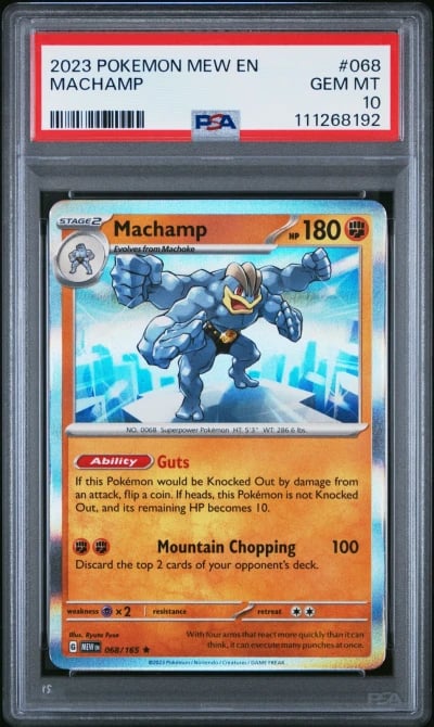2023 POKEMON MEW EN-151 #068 MACHAMP PSA 10