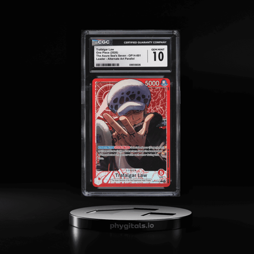 2026 One Piece The Azure Sea's Seven Alt Art Trafalgar Law L #OP14-001 CGC 10 GEM MINT