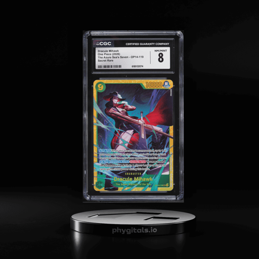 2026 One Piece The Azure Sea's Seven SEC Dracule Mihawk #OP14-119 CGC 8 NM-MT