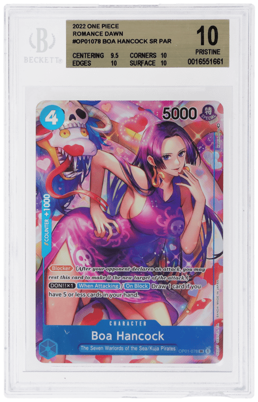 2022 One Piece Romance Dawn Alternate Art Boa Hancock #OP01078 BGS 10