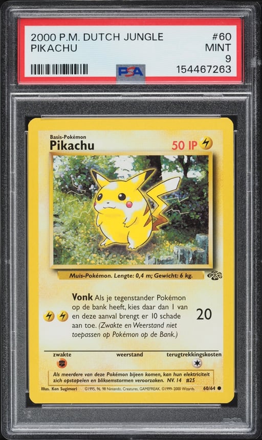 2000 Pokemon Dutch Jungle Pikachu #60 PSA 9 MINT