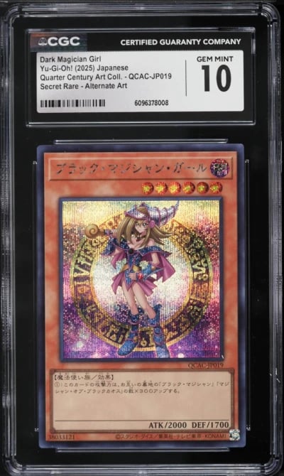 2025 Yu-Gi-Oh! Japanese QCAC Alt Art Dark Magician Girl #QCAC-JP019 CGC 10 GEM MINT