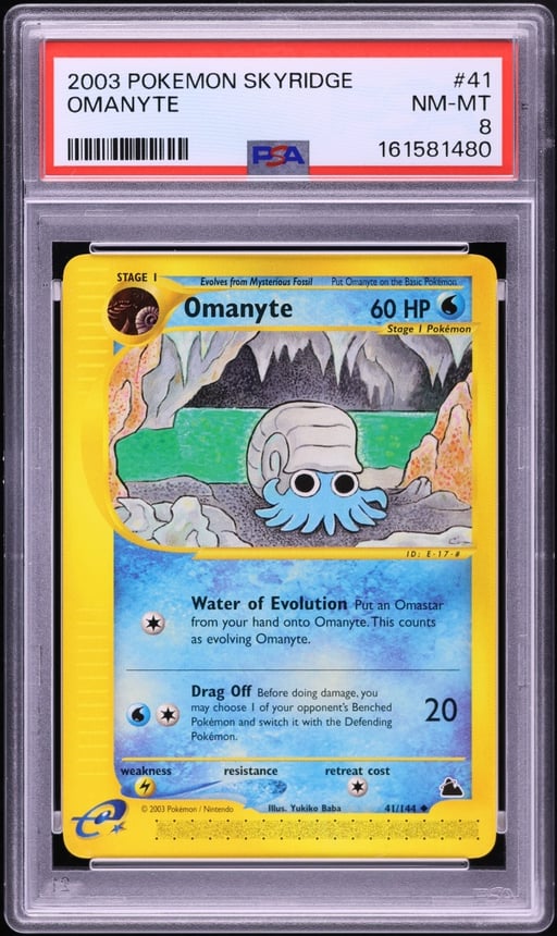 2003 Pokemon Skyridge Omanyte #41 PSA 8 NM-MT