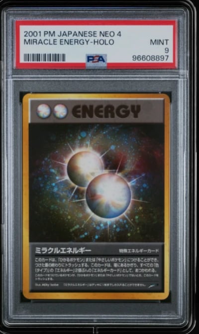 2001 POKEMON JPN NEO 4 MIRACLE ENERGY-HOLO PSA 9