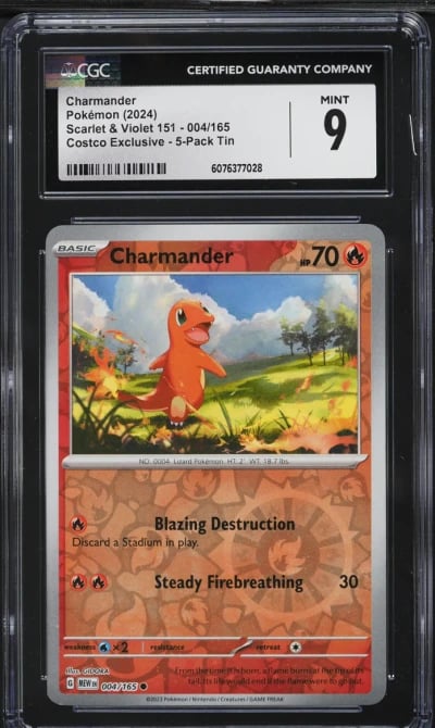 2024 Pokemon Scarlet & Violet 151 Costco Exclusive Charmander #4 CGC 9 MINT