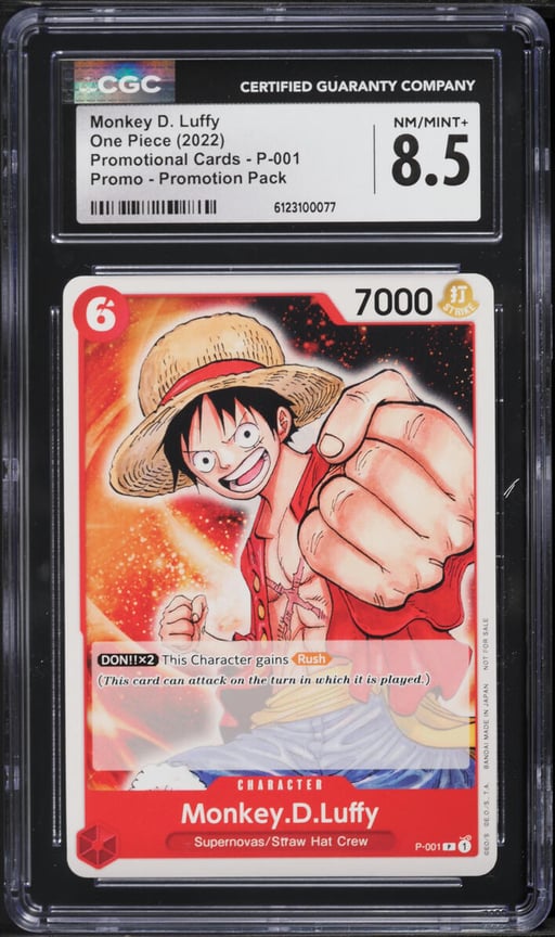 2022 One Piece Japanese Promo Pack Monkey D. Luffy #P-001 CGC 8.5 NM-MT+