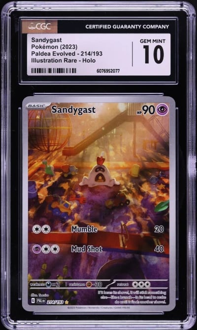 2023 Pokemon Scarlet & Violet Paldea Evolved IR Sandygast #214 CGC 10 GEM MINT