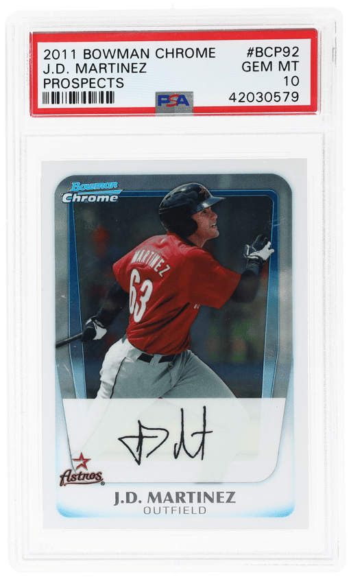 2011 Bowman Chrome Prospect J.D. Martinez #BCP92 PSA 10