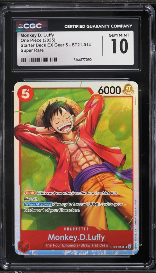 2025 One Piece Starter Deck EX Gear 5 SR Monkey D. Luffy #ST21-014 CGC 10 GEM MINT