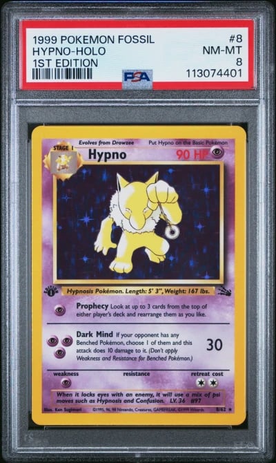 1999 POKEMON FOSSIL 1ST ED #8 HY