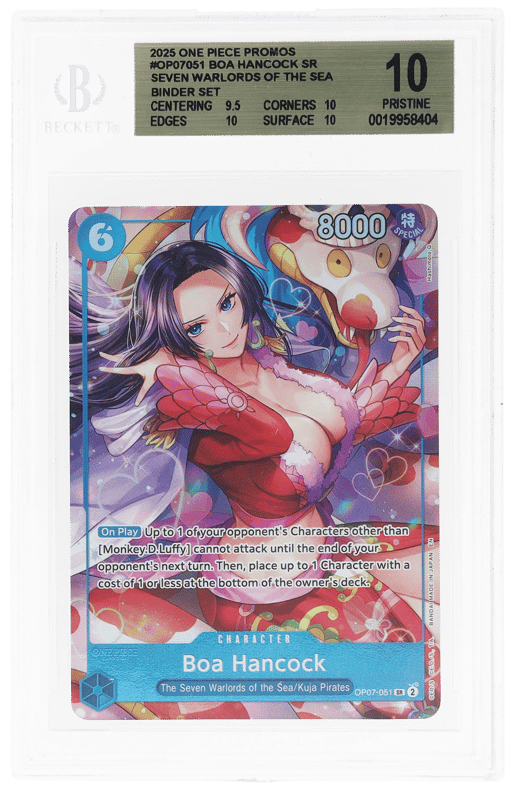 2025 One Piece Seven Warlords of the Sea Binder Set Boa Hancock #OP07-051 BGS 10