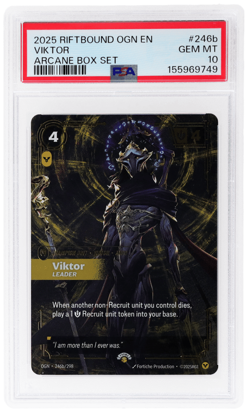 2025 Riftbound League of Legends Origins Arcane Box Set Viktor Leader #246b PSA 10