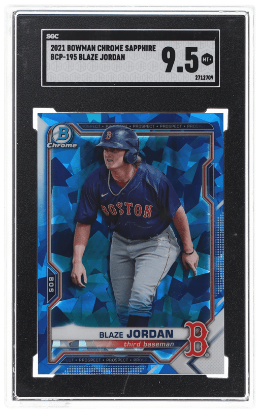 2021 Bowman Chrome Sapphire Blaze Jordan #BCP-195 SGC 9.5