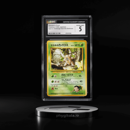 1999 Pokemon Japanese Gym 2 Challenge From The Darkness Giovanni's Pinsir #127 CGC 5 EX