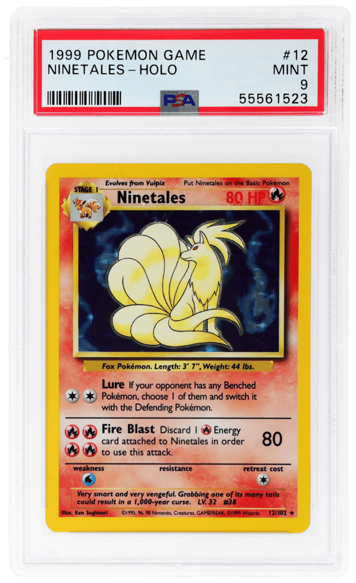 1999 Pokemon Base Set Holo Ninetales #12 PSA 9