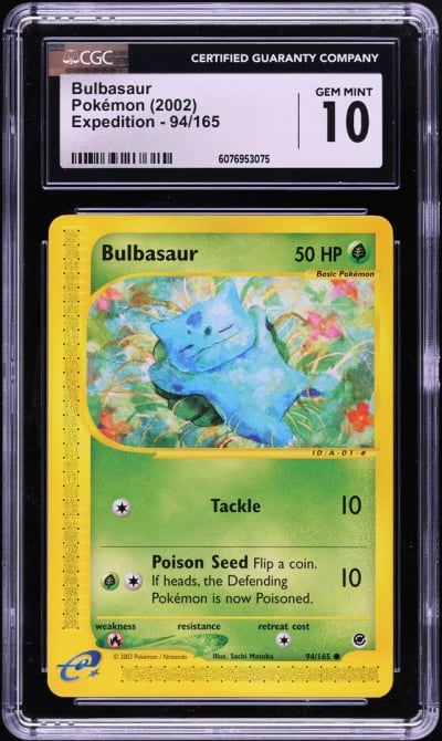 2002 Pokemon Expedition Bulbasaur #94 CGC 10 GEM MINT