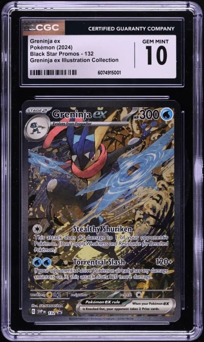 2024 Pokemon SV Black Star Promo Illustration Collection Greninja ex #132 CGC 10