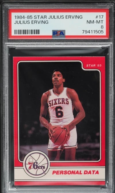 1984 Star Basketball Julius Erving #17 PSA 8 NM-MT