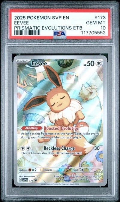 2025 POKEMON SVP EN-SV BLACK STAR PROMO #173 EEVEE PSA 10