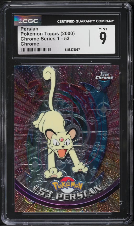 2000 Topps Chrome Pokemon Series 1 Persian #53 CGC 9 MINT
