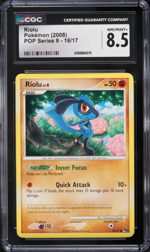 2008 Pokemon POP Series 8 Riolu #16 CGC 8.5 NM-MT+