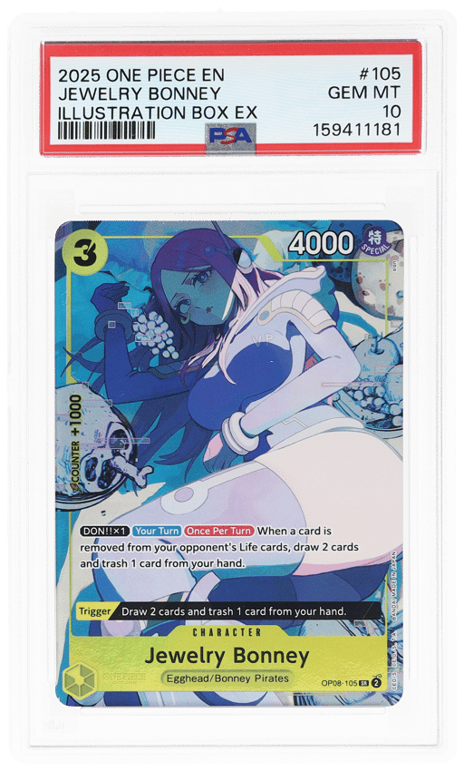 2025 One Piece Promos Illustration Box Ex Jewelry Bonney #OP08-105 PSA 10