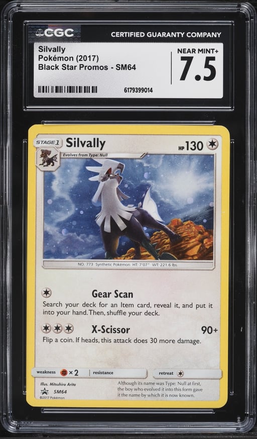 2017 Pokemon Sun & Moon Black Star Promo Silvally #SM64 CGC 7.5 NRMT+