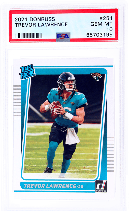 2021 Panini Donruss Rated Rookie Trevor Lawrence #251 PSA 10